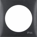 HAGER - RAMKA POJEDYNCZA Z NADRUKIEM 'IP44' BEZ USZCZELKI ANTRACYT MAT INTEGRO FLOW  - 918272595