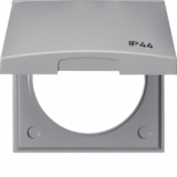 HAGER - RAMKA Z POKRYWĄ Z NADRUKIEM 'IP44' SZARY POŁYSK INTEGRO FLOW - 918282597