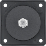 HAGER - GNIAZDO PRZYŁĄCZENIOWE ANTENY SATELITARNEJ MECHANIZM CZARNY MAT INTEGRO FLOW  - 9451905