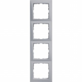 HAGER - RAMKA POCZWÓRNA ALUMINIUM MAT LAKIEROWANY B.KWADRAT - 5310148994