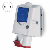 SCAME - ZESTAW INSTALACYJNY 16A 400V 3P+Z+N 2X230V WYŁĄCZNIK  0-1 - 513.1657-2FNS
