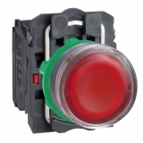 SCHNEIDER ELECTRIC - PRZYCISK PŁASKI CZERWONY LED 230-240V PLASTIKOWY - XB5AW34M5