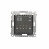 KONTAKT SIMON - Regulator temperatury z wyświetlaczem z czujnikiem wewnętrznym (moduł) 16(2) A, 230V~; antracyt - DTRNW.01/48