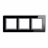 KARLIK - Ramka uniwersalna 3-krotna - efekt szkła (ramka: czarna; spód: grafitowy) - 12-11-DRS-3
