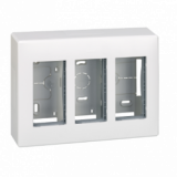 KONTAKT SIMON - Obudowa natynkowa S500 3-modułowa, 6x K45; kompletna; czysta biel - 51000003-030