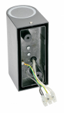 GTV - KINKIET DWUKIERUNKOWY GU10 MAX. 2X35W IP54 AC 220-240V 50/60HZ CZARNA TIAGO - LD-TIAGOGU10D-20
