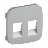 LEGRAND - PLAKIETKA GNIAZDA GŁOŚNIKOWEGO PODWÓJNEGO ALUMINIUM VALENA ALLURE - 755377