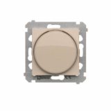 KONTAKT SIMON - Ściemniacz obrotowy do LED ściemnialnych 230 V (moduł) 2–250 W; kremowy. Maksymalna ilość zródeł LED - 10 szt. - DS9L.01/41