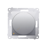 KONTAKT SIMON - Ściemniacz obrotowy do LED ściemnialnych 230 V (moduł) 2–250 W; srebrny mat. Maksymalna ilość zródeł LED - 10 szt. - DS9L.01/43