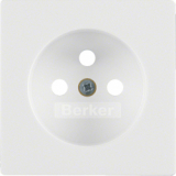 HAGER - ELEMENT CENTRALNY DO GNIAZDA Z UZIEMIENIEM BIAŁY AKSAMIT Q.1/Q.3 - 3965766079