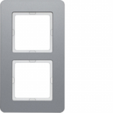 HAGER - RAMKA PODWÓJNA, ALUMINIUM Q.7 . - 10126074