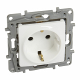 LEGRAND - GNIAZDO POJEDYNCZE Z UZIEMIENIEM 2P+Z SCHUKO Z PRZESŁONAMI ZACISKI ŚRUBOWE 16A 250V BIAŁY NILOE2 - 764529