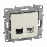 LEGRAND - GNIAZDO KOMPUTEROWE TELEFONICZNE RJ12+RJ45 KAT.5E UTP KREMOWE NILOE2 - 764670