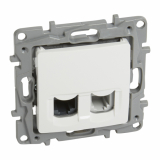 LEGRAND - GNIAZDO KOMPUTEROWE TELEFONICZNE RJ11+RJ45 KAT.5E UTP BIAŁY NILOE2 - 764570