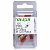 HAUPA - WSUWKA IZOLOWANA 0,5-1,0/6,3 X 0,8 PVC CZERWONA 10 SZT. - 260422/10/B