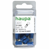 HAUPA - WSUWKA IZOLOWANA 1,5-2,5/6,3 X 0,8 PVC NIEBIESKA 10 SZT. - 260424/10/B