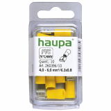 HAUPA - NASUWKA IZOLOWANA 4,0-6/0,8 X 6,3 PVC ŻÓŁTA 10 SZT. - 260396/10/B