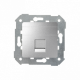 KONTAKT SIMON - Pokrywa 1x gniazdo RJ45, płaska z żaluzją (moduł); aluminium - 82005-93