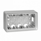 KONTAKT SIMON - Puszka natynkowa 2-krotna; aluminium - 8200760-093
