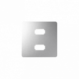 KONTAKT SIMON - Pokrywa gniazda 2xUSB; aluminium - 8201090-093
