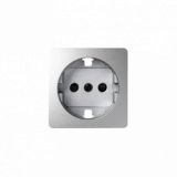 KONTAKT SIMON - Pokrywa gniazda pojedynczego Schuko z przesłonami; aluminium - 82041-93
