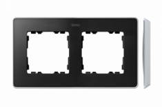 KONTAKT SIMON - Ramka 2-krotna, Detail SELECT-metal, GRAFIT / podstawa Aluminium - 8201620-240