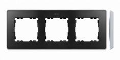 KONTAKT SIMON - Ramka 3-krotna, Detail SELECT-metal, GRAFIT / podstawa Aluminium - 8201630-240