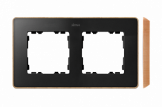 KONTAKT SIMON - Ramka 2-krotna, Detail SELECT-drewno, GRAFIT / podstawa Drewno - 8201620-271