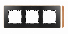 KONTAKT SIMON - Ramka 3-krotna, Detail SELECT-drewno, GRAFIT / podstawa Drewno - 8201630-271