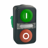 SCHNEIDER ELECTRIC - NAPED PRZYCISKU PODWÓJNY OZNACZENIE I/O IP66 ZIELONY/CZERWONY. - ZB5AW7A3741