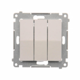 KONTAKT SIMON - ŁĄCZNIK POTRÓJNY ZACISKI AUTOMATYCZNE 10AX 250V BIAŁY SIMON 54 - DW31.01/11