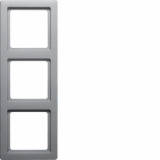 HAGER - RAMKA POTRÓJNA ALUMINIUM AKSAMIT LAKIEROWANY Q.1 - 10136084