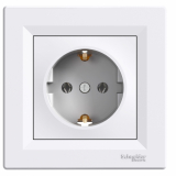 SCHNEIDER ELECTRIC - GNIAZDO POJEDYNCZE SCHUKO Z RAMKĄ BIAŁE ASFORA. - EPH2900121