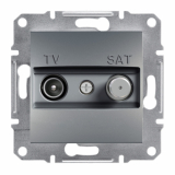 SCHNEIDER ELECTRIC - GNIAZDO TV-SAT KOŃCOWE (1DB) BEZ RAMKI STAL ASFORA. - EPH3400162