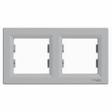 SCHNEIDER ELECTRIC - RAMKA PODWÓJNA POZIOMA ALUMINIUM ASFORA - EPH5800261
