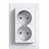 SCHNEIDER ELECTRIC - GNIAZDO PODWÓJNE BIAŁE ASFORA. - EPH9700221