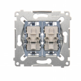 KONTAKT SIMON - Łącznik schodowy i przycisk zwierny (mechanizm) 10AX, 250V~, szybkozłącza - SW6P1M