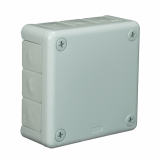 ELEKTROPLAST OPATÓWEK - PUSZKA NATYNK 98X98X42MM BEZ ZACISKÓW DEKIEL NA 4 WKRĘTY IP55 POPIEL VP 041-03 - 61.139
