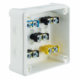 ELEKTROPLAST OPATÓWEK - PUSZKA NATYNK  98X98X42MM Z ZACISKAMI DEKIEL NA 4 WKRĘTY IP55 BIAŁY VP 042-51 - 61.146