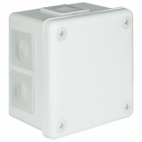 ELEKTROPLAST OPATÓWEK - PUSZKA N/T 98X98X65MM IP55 BEZ ZACISKÓW DEKIEL NA 4 WKRĘTY BIAŁA VP 043-01. - 61.149