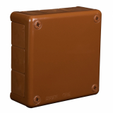 ELEKTROPLAST OPATÓWEK - PUSZKA NATYNK 118X118X46MM BEZ ZACISKÓW DEKIEL NA 4 WKRĘTY IP55 BRĄZ VP 051-02 - 61.154