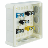 ELEKTROPLAST OPATÓWEK - PUSZKA N/T 118X118X46 IP55 Z ZACISKAMI DEKIEL NA 4 WKRĘTY BIAŁA VP 051-51. - 61.156