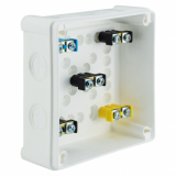 ELEKTROPLAST OPATÓWEK - PUSZKA N/T 118X118X46 IP55 Z ZACISKAMI DEKIEL NA 4 WKRĘTY BIAŁA VP 052-51. - 61.162