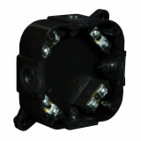 ELEKTROPLAST OPATÓWEK - PUSZKA N/T 88X88X40MM IP44 400V Z ZACISKAMI CZARNA VP 074-55. - 61.176