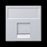 KONTAKT SIMON - Płytka K45, 1x RJ z osłoną; uniwersalna; aluminium - K76/8