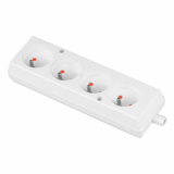 PLASTROL - GNIAZDO PRZENOŚNE WTYCZKOWE CZTEROKROTNE 16A 4x2p+Z 250V ROZBIERALNE BIAŁY - GN-470 BIAŁY