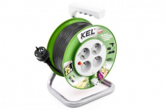 PLASTROL - PRZEDŁUŻACZ BĘBNOWY STANDARD LINE 25MB H05VV-F CZARNY 3X1,0 IP44 4 GNIAZDA ZE STYKIEM OCHRONNYM 230V - PB-ST/M/25M/3X1/H05VV-F CZARNY
