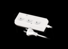 PLASTROL - PRZEDŁUŻACZ 3MB 3-KROTNY 3X3P OMY 2X1,0 BIAŁY 10A 2500A - PS-360/3,0 E BIAŁY