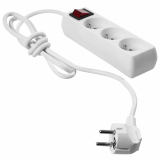 PLASTROL - PRZEDŁUŻACZ Z TRZYKROTNYM GNIAZDEM Z WYŁĄCZNIKIEM ECO; 3X2p+Z; 10A; 5m; BIAŁY - PS-370WS/5,0 E BIAŁY