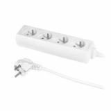 PLASTROL - PRZEDŁUŻACZ Z CZTEROKROTNYM GNIAZDEM ECO; 4X2p+Z; 10A; 5m; BIAŁY - PS-470/5,0 E BIALY
